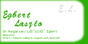 egbert laszlo business card